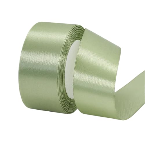 Geschenkband 6 rolle Gras Grün Satin Band Hochzeit Party Dekoration Blume Verpackung Bögen for Handwerk Band FüR Geschenkverpackung(4cm 22meters) von YILWPV