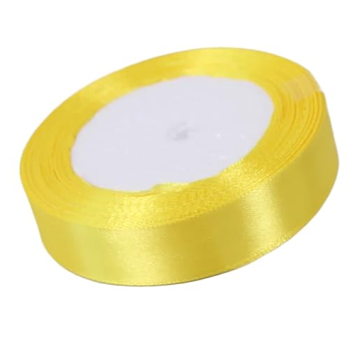 Geschenkband 6 rollen Gelb Seide Satin Bänder Weihnachten Hochzeit Party Dekoration Geschenk Verpackung DIY Handwerk Bänder FüR Geschenkverpackung(20mm Wide) von YILWPV