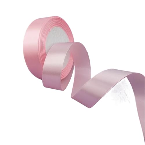 Geschenkband 6 rollen Silk Satin Bänder Weihnachten Halloween Geschenk Verpackung Hochzeit Dekoration Bänder FüR Geschenkverpackung(Pink) von YILWPV