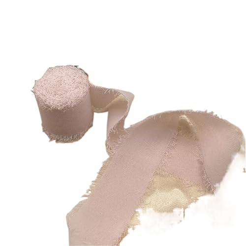 Geschenkband 6Pcs Seidenband Blumenstrauß Wrap Dekoration Ausgefranste Kante Chiffonband FüR Geschenkverpackung(Color3) von YILWPV