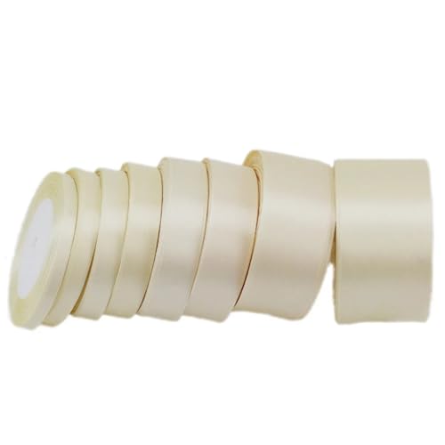 Geschenkband Elfenbeinfarbenes Satinband in mehreren Größen for Geschenkverpackungen, Weihnachtsbänder FüR Geschenkverpackung Geschenkband Elfenbeinfarbenes Satinband in mehreren Größen for Geschenkverpackungen, Weihnachtsbänder FüR Geschenkverpackung von YILWPV