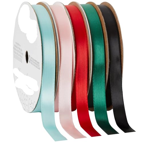 Geschenkband Mehrfarbiges einseitiges Satinband for Heimwerkerarbeiten FüR Geschenkverpackung Geschenkband Mehrfarbiges einseitiges Satinband for Heimwerkerarbeiten FüR Geschenkverpackung von YILWPV