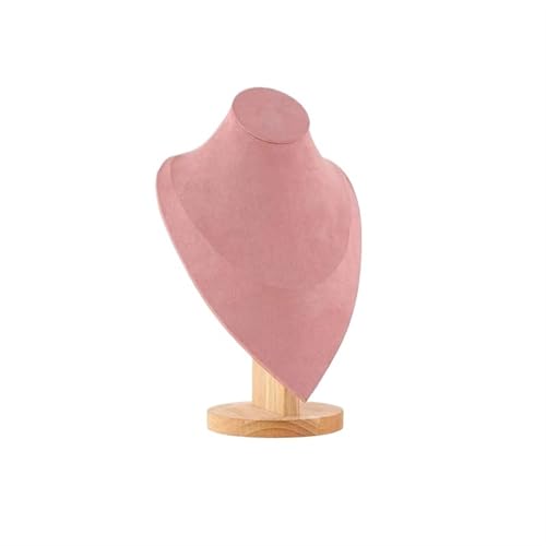 YILWPV Kettenständer 1pc Holz Mannequin Büste Halskette Display Stand Porträt Modell Hals Anhänger Schmuck Lagerung Rack Halter Fenster Schaufenster Requisiten(L) von YILWPV