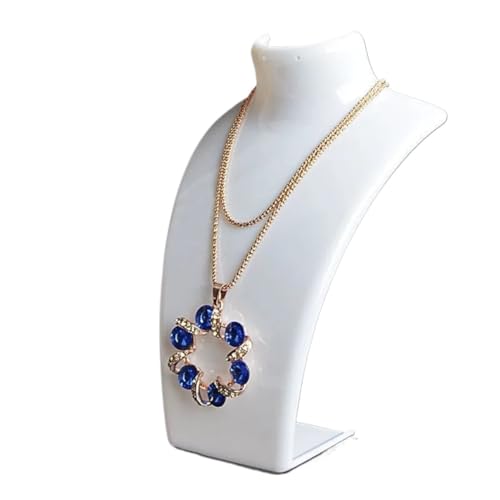 YILWPV Kettenständer 3 stücke Drei Farben 20 * 13,5 * 7,5 CM Mannequin Halskette Schmuck Anhänger Display-ständer Halter Zeigen Schmücken schmuck Display Regal(White) von YILWPV