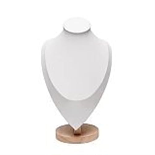 YILWPV Kettenständer 3PCS Samt Schmuck Halskette Modell Büste Zeigen Aussteller Display Anhänger Mannequin Stand Organizer(White,L) von YILWPV