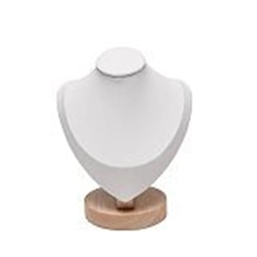 YILWPV Kettenständer 3PCS Samt Schmuck Halskette Modell Büste Zeigen Aussteller Display Anhänger Mannequin Stand Organizer(White,S) von YILWPV