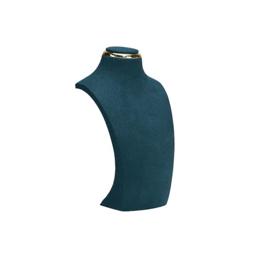 YILWPV Kettenständer Halsketten-Ausstellungsständer, Metall-Mikrofaser-Fenstermodell, Hals-Ausstellungsständer, Anhänger, hängendes Hals-Hals-Regal(S Blue) von YILWPV