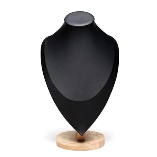 YILWPV Kettenständer Modell Büste Show Aussteller Samt Schmuck Display Halskette Anhänger Schaufensterpuppe Schmuckständer Organizer(Black,L) von YILWPV
