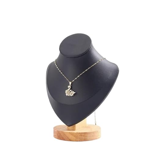 YILWPV Kettenständer Modell Büste Show Aussteller Samt Schmuck Display Halskette Anhänger Schaufensterpuppe Schmuckständer Organizer(Black,S) von YILWPV