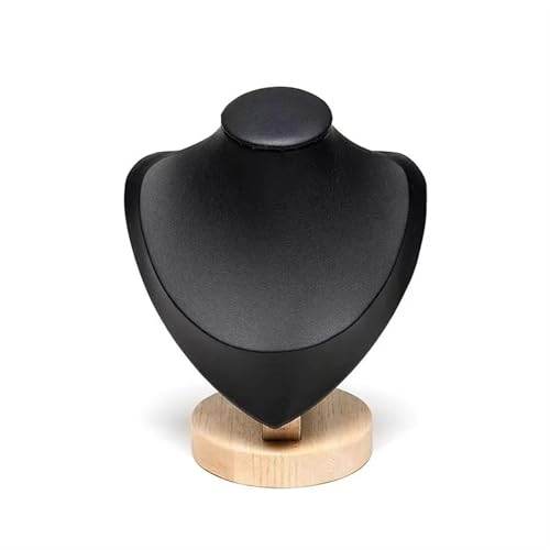 YILWPV Kettenständer Modell Büste Show Aussteller Samt Schmuck Display Halskette Anhänger Schaufensterpuppe Schmuckständer Organizer(Black,S) von YILWPV