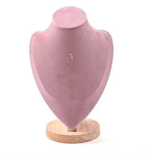 YILWPV Kettenständer Modell Büste Show Aussteller Samt Schmuck Display Halskette Anhänger Schaufensterpuppe Schmuckständer Organizer(Pink,M) von YILWPV