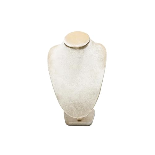 YILWPV Kettenständer Porträt Schmuckständer Samt Halskette Anhänger Rack Ohrringe Aufbewahrung Kettenhalter Schmuck Display Prop(Beige) von YILWPV