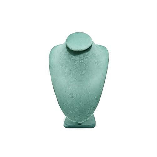 YILWPV Kettenständer Porträt Schmuckständer Samt Halskette Anhänger Rack Ohrringe Aufbewahrung Kettenhalter Schmuck Display Prop(Blue-Green) von YILWPV