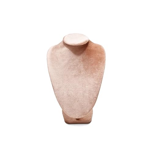 YILWPV Kettenständer Porträt Schmuckständer Samt Halskette Anhänger Rack Ohrringe Aufbewahrung Kettenhalter Schmuck Display Prop(Light-Brown) von YILWPV