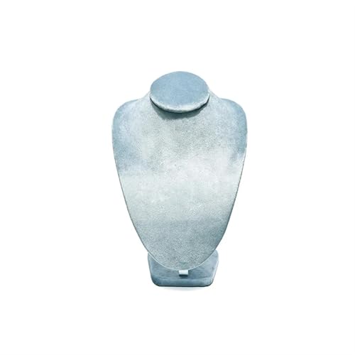 YILWPV Kettenständer Porträt Schmuckständer Samt Halskette Anhänger Rack Ohrringe Aufbewahrung Kettenhalter Schmuck Display Prop(Sky-Blue) von YILWPV