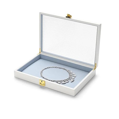 YILWPV Schmuckkästchen Schmuck-Aufbewahrungsbox, Organizer, PU-Leder, Schmuckschatulle, Ring- und Halsketten-Organizer, Aufbewahrungsbox(Blue 1) von YILWPV