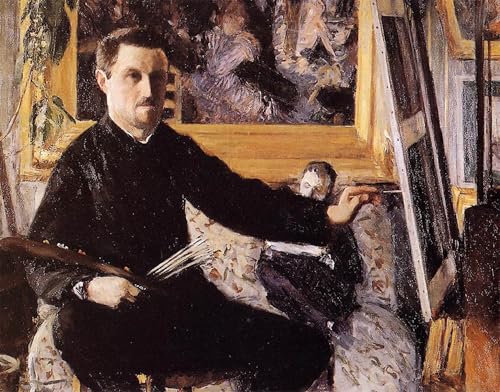YIMACBJXX Bekannt Leinwand Drucken Poster Wandbilder Selbstbildnis mit staffelei von gustave caillebotte Modern Poster für Wohnzimmerdekoration 60x90cm von YIMACBJXX