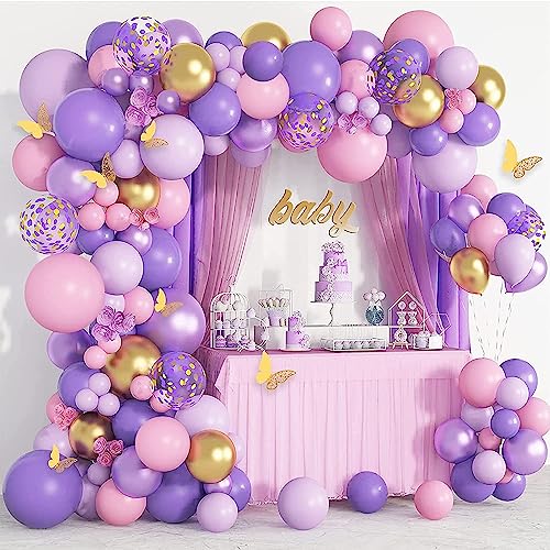 YIMAKJ 119 Stück Ballon Girlande Set, Luftballon Girlande Lila, Luftballons Geburtstag Hochzeit, Ballongirlande Ballons Deko für Mädchen Shower Party Verlobung Hochzeit Geburtstag Party Dekoration YIMAKJ 119 Stück Ballon Girlande Set, Luftballon Girlande Lila, Luftballons Geburtstag Hochzeit, Ballongirlande Ballons Deko für Mädchen Shower Party Verlobung Hochzeit Geburtstag Party Dekoration von YIMAKJ