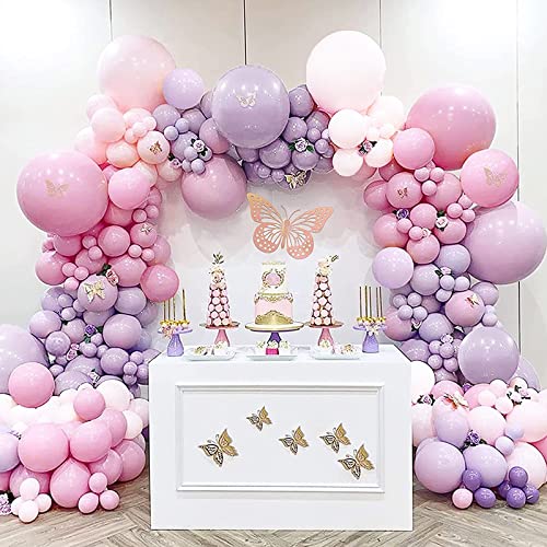 YIMAKJ Luftballon Girlande, 123 Stück Macaron Lila Rosa Weiße Ballongirlande Set, Luftballons Weiß Macaron Rosa Lila Ballonbogen Girlande Kit für Baby Shower Mädchen Geburtstag Hochzeit Party Deko YIMAKJ Luftballon Girlande, 123 Stück Macaron Lila Rosa Weiße Ballongirlande Set, Luftballons Weiß Macaron Rosa Lila Ballonbogen Girlande Kit für Baby Shower Mädchen Geburtstag Hochzeit Party Deko von YIMAKJ