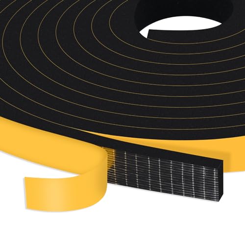 YIMIKI Dichtungsband Selbstklebend 12mm(B) x6mm(D), Schaumstoff Türdichtung klebeband Gummidichtung Gegen Kalte Warme Zugluft/Anti-Kollision/Schalldichter/Wasserdichter/Staubdicht, Gesamt 8M lang von YIMIKI
