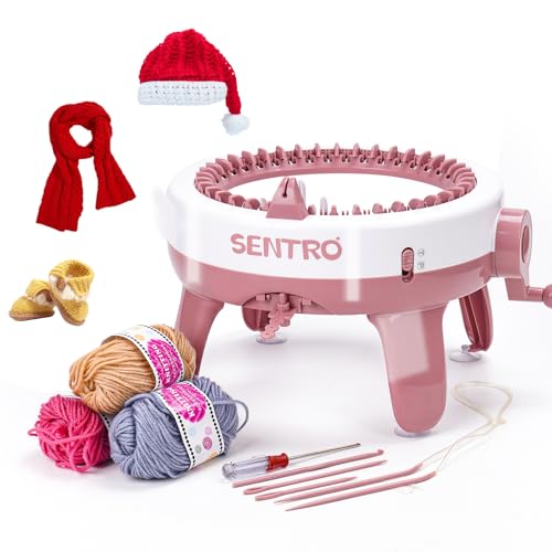 YIMORIA SENTRO Strickmaschine, Rotary Erwachsene Smart 40 Nadeln Strickmaschine, Geeignet für Anfänger, Effiziente DIY Schal Hut Socken, Weihnachten und Neujahrsgeschenke (40) von YIMORIA