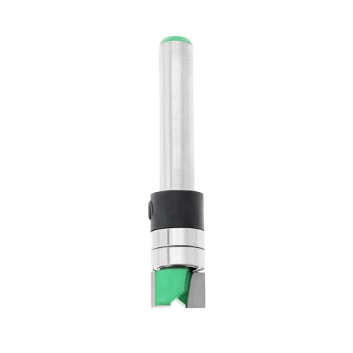 YINETTECH 1/4-Zoll-Schaft geführter Profiler-Fräser-Bit, gerade, zweischneidig, Fräser-Bit für Kompostionsmaterialien, MDF, Massivholz, 9,5 mm Schnittdurchmesser/6,35 mm Schnittlänge von YINETTECH
