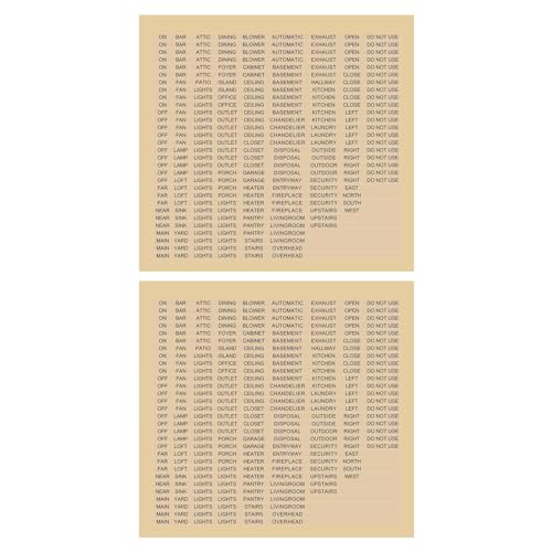 YINETTECH Lichtschalter-Aufkleber, transparent, mit Text, inkl. 40 Blanko-Etiketten für Zuhause, Küche, Badezimmer, Büro, Schule, 22,1 x 20,6 cm, 500 Stück YINETTECH Lichtschalter-Aufkleber, transparent, mit Text, inkl. 40 Blanko-Etiketten für Zuhause, Küche, Badezimmer, Büro, Schule, 22,1 x 20,6 cm, 500 Stück von YINETTECH