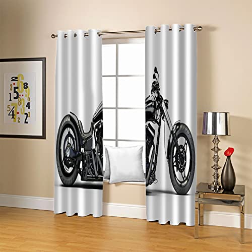 Verdunkelungsvorhang Kinderzimmer Junge Mädchen Mit Ösen Gardinen Schlafzimmer Thermo Vorhänge Hitzeschutz Schwarz-Weiß-Motorrad 2Er Set 280X260Cm Blickdichte Vorhänge Schlafzimmer Sonnenabweisende Verdunkelungsvorhang Kinderzimmer Junge Mädchen Mit Ösen Gardinen Schlafzimmer Thermo Vorhänge Hitzeschutz Schwarz-Weiß-Motorrad 2Er Set 280X260Cm Blickdichte Vorhänge Schlafzimmer Sonnenabweisende von YINGDU