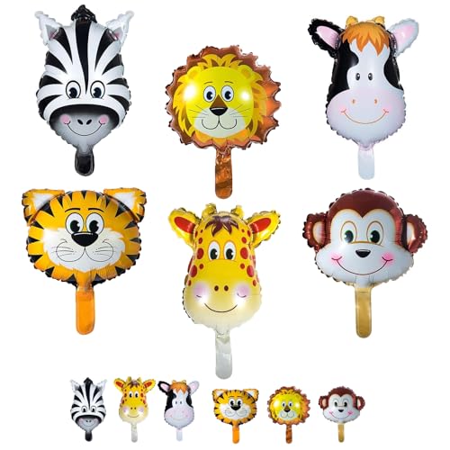 12 Stück Tier Folienballons Dschungel Tierkopf Helium Luftballons Kindergeburtstag Deko Ballon für Junge Mädchen Kinder Geburtstag Party Deko 12 Stück Tier Folienballons Dschungel Tierkopf Helium Luftballons Kindergeburtstag Deko Ballon für Junge Mädchen Kinder Geburtstag Party Deko von YINGLUOEU
