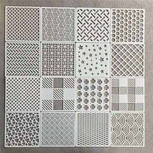 16Pcs Journal Schablonen Set Geometrische Zeichnen Malen Schablonen Malschablonen Für Die Scrabooking Kartenherstellung DIY Wandbodendekoration 16Pcs Journal Schablonen Set Geometrische Zeichnen Malen Schablonen Malschablonen Für Die Scrabooking Kartenherstellung DIY Wandbodendekoration von YINGLUOEU