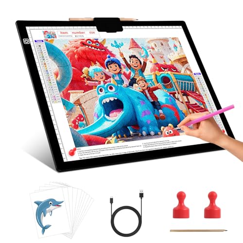 YINGWOND Leuchttisch Wiederaufladbar Licht pad (A3 - Schwarz - Magnetisch) YINGWOND Leuchttisch Wiederaufladbar Licht pad (A3 - Schwarz - Magnetisch) von YINGWOND