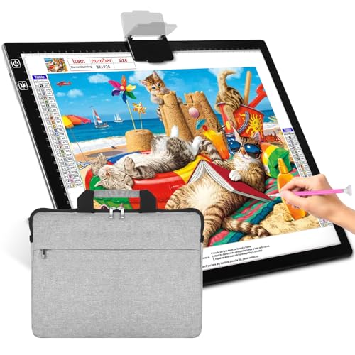 YINGWOND Leuchttisch A3 Wiederaufladbar mit Tasche für Diamantmalerei, Licht Pad mit Ständer diamond painting Kinder/Erwachsene Lichtpad für Diamond Painting/Zeichnung/Röntgenbetrachtung/Skizzieren YINGWOND Leuchttisch A3 Wiederaufladbar mit Tasche für Diamantmalerei, Licht Pad mit Ständer diamond painting Kinder/Erwachsene Lichtpad für Diamond Painting/Zeichnung/Röntgenbetrachtung/Skizzieren von YINGWOND