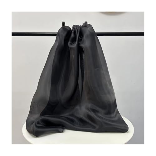 5 Meter Dicker Organza-Stoff Mit Satin-Finish For Brautkleider, Brautkleider – 150 Cm Breit(Black) von YINLUCK