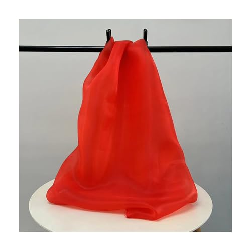 5 Meter Dicker Organza-Stoff Mit Satin-Finish For Brautkleider, Brautkleider – 150 Cm Breit(Red) von YINLUCK