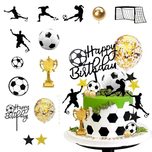 28 Stück Fußball-Kuchendekoration, Fußball-Party, Party-Kuchen-Zubehör-Set, Kindergeburtstag-Kuchendekoration, Geburtstagsdekoration, Tortenzubehör, Weltmeisterschaft 28 Stück Fußball-Kuchendekoration, Fußball-Party, Party-Kuchen-Zubehör-Set, Kindergeburtstag-Kuchendekoration, Geburtstagsdekoration, Tortenzubehör, Weltmeisterschaft von YINcrinx