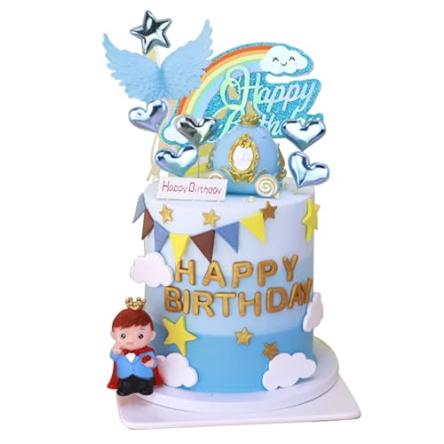 YINcrinx 9 Stück Prinz Burg Kuchen Topper, Prinz Burg Party, Engel Party Kuchen Zubehör Set, Kinder Geburtstag Kuchen Topper, Jungen Geburtstag Topper YINcrinx 9 Stück Prinz Burg Kuchen Topper, Prinz Burg Party, Engel Party Kuchen Zubehör Set, Kinder Geburtstag Kuchen Topper, Jungen Geburtstag Topper von YINcrinx