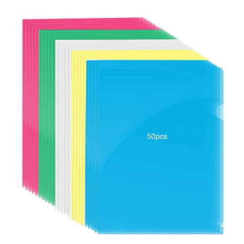 50 Stück Dokumenten-Mappen A4, 5 Farben Dateiordner Aktendeckel, Klarsichthüllen Seitlich Offen aus Kunststoff A4 Transparent Aktenhüllen für Datei Paper Cover, Arbeit, Bericht, Projekt, Präsentation 50 Stück Dokumenten-Mappen A4, 5 Farben Dateiordner Aktendeckel, Klarsichthüllen Seitlich Offen aus Kunststoff A4 Transparent Aktenhüllen für Datei Paper Cover, Arbeit, Bericht, Projekt, Präsentation von YIPUETERNITY