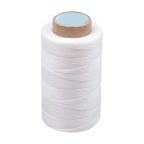 Gewachster Faden, 1mm Dicker Starker Faden, 260m Gewachste Ledernähschnur für Leder DIY, Buchbinden, Schuhreparatur, Lederprojekte, Schwere Stoffe, Taschen - Weiß Gewachster Faden, 1mm Dicker Starker Faden, 260m Gewachste Ledernähschnur für Leder DIY, Buchbinden, Schuhreparatur, Lederprojekte, Schwere Stoffe, Taschen - Weiß von YIPUETERNITY