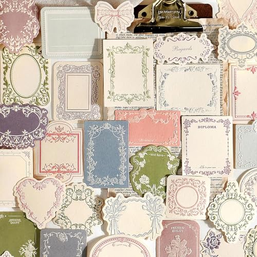 120 Stück Vintage Scrapbooking Briefpapier für Journaling Supplies, ästhetisches dekoratives Bastelmaterial Papier für Junk Journals Planer Scrapbook von YIRUIDD