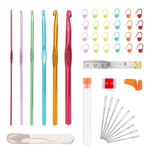 YISCOKO Häkelnadel Häkelset 44 Stück Häkelnadel Set Häkelset für anfänger Comfort Grip Häkeln Stricken Nadeln Kit Haushalt YISCOKO Häkelnadel Häkelset 44 Stück Häkelnadel Set Häkelset für anfänger Comfort Grip Häkeln Stricken Nadeln Kit Haushalt von YISCOKO