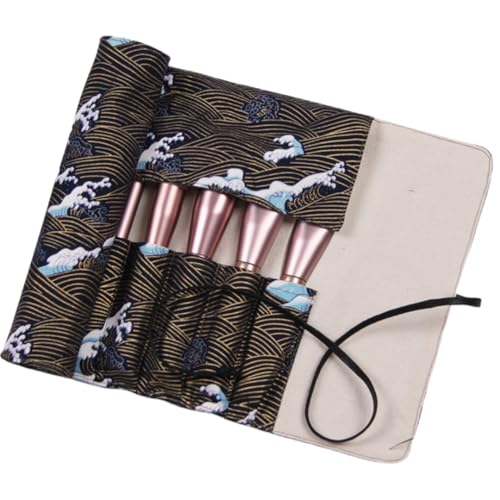 YISENJEE Bleistift Wrap 15-Loch-Aufbewahrungstasche Aus Stoff Für Make-Up-Pinsel, Tragbare Rolltasche Mit Großem Fassungsvermögen YISENJEE Bleistift Wrap 15-Loch-Aufbewahrungstasche Aus Stoff Für Make-Up-Pinsel, Tragbare Rolltasche Mit Großem Fassungsvermögen von YISENJEE