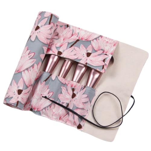 YISENJEE Leinwand Stifterolle 15-Loch-Aufbewahrungstasche Aus Stoff Für Make-Up-Pinsel, Tragbare Rolltasche Mit Großem Fassungsvermögen YISENJEE Leinwand Stifterolle 15-Loch-Aufbewahrungstasche Aus Stoff Für Make-Up-Pinsel, Tragbare Rolltasche Mit Großem Fassungsvermögen von YISENJEE