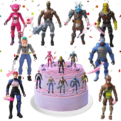 YISKY Fortnit Mini Figuren Set, 8 Stück Battle Figuren Set, Fortnit Cupcake Toppers, Fortnit Geburtstag Kuchen deko, Fortnit Tortendeko, Fortnit Cake Topper, für Kinder Geburtstagsfeiern YISKY Fortnit Mini Figuren Set, 8 Stück Battle Figuren Set, Fortnit Cupcake Toppers, Fortnit Geburtstag Kuchen deko, Fortnit Tortendeko, Fortnit Cake Topper, für Kinder Geburtstagsfeiern von YISKY