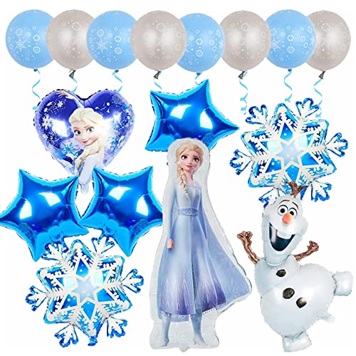 Frozen Luftballon deko, 17PCS Frozen Birthday Decoration, Gebutstag Party Set Frozen, Kindergeburtstag Frozen Deko, für Kindergeburtstag, Babyparty und Hochzeitsartikel von YISKY