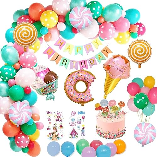 YISKY Minnie Party Balloons, 22 Stück Minnie Luftballons, Minnie Themed 1st Birthday Party Supplies, Minnie Ballon, Minnie Party Dekoration, Minnie Mouse Themed Geburtstag, Happy Birthday Garland von YISKY