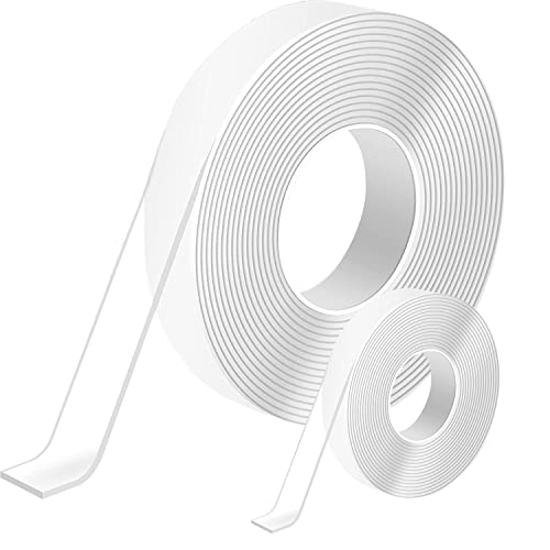 7m Doppelseitiges Klebeband Extra Stark Transparent,Abnehmbar Spurlos Double Sided Tape,2 Rollen Nano Klebeband Doppelseitig Ablösbar für Teppich, Foto Wand, Küche, Zuhause, Auto von YISUMEI