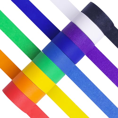 YISUMEI klebeband Bunt Regenbogen Masking Tape Papier Dekrativer Kreppband Bastelband für Kinder Farbaufklärung Arts Labeling,9 Rollen x 20 mm x 13 m YISUMEI klebeband Bunt Regenbogen Masking Tape Papier Dekrativer Kreppband Bastelband für Kinder Farbaufklärung Arts Labeling,9 Rollen x 20 mm x 13 m von YISUMEI
