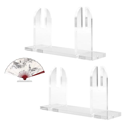 YITOBA Kleiner chinesischer Fächerhalter, Acryl-Ausstellungsständer, transparenter japanischer Handfächerständer, dekorative Halterung, Staffelei für Display, Aufbewahrungsregal Basis für Shop-Desktop YITOBA Kleiner chinesischer Fächerhalter, Acryl-Ausstellungsständer, transparenter japanischer Handfächerständer, dekorative Halterung, Staffelei für Display, Aufbewahrungsregal Basis für Shop-Desktop von YITOBA