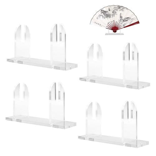 YITOBA Kleiner chinesischer Fächerhalter, Acryl-Ausstellungsständer, transparenter japanischer Handfächerständer, dekorative Halterung, Staffelei für Display, Aufbewahrungsregal für Geschäft, Desktop YITOBA Kleiner chinesischer Fächerhalter, Acryl-Ausstellungsständer, transparenter japanischer Handfächerständer, dekorative Halterung, Staffelei für Display, Aufbewahrungsregal für Geschäft, Desktop von YITOBA
