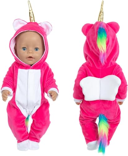 Puppenkleidung 35-43 cm, Puppenkleidung für Babypuppen Enthält EIN Kleid, Neuer Absatz Kleidung Bekleidung Outfits für Baby Puppen 14-18Inch(Rose rot) von YITULOU